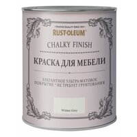 Краска для мебели и декора Chalky Finish, меловая, матовая, акриловая, быстросохнущая, без запаха, 1.32 кг, 0.75 л, Winter Gray (Серый зимний)