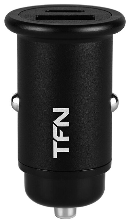 Автомобильное ЗУ TFN USB+Type-C, чёрное