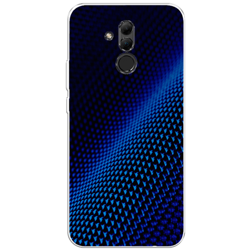 Силиконовый чехол на Huawei Mate 20 Lite / Хуавей Мате 20 Лайт Синий карбон