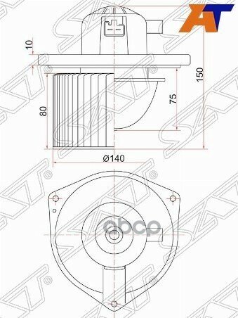 Мотор Отопителя Салона Mitsubishi Asx 10-20 / Galant 03-12 / Lancer 07-17 / Outlander 05-12 / Citroe Sat арт. ST-7802A017