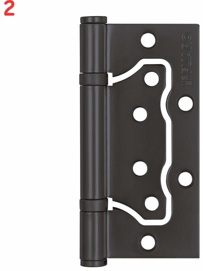 Петля дверная универсальная 500-2BB/BL без врезки (графит) 100х25 мм (2 шт.)