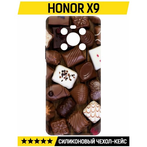 Чехол-накладка Krutoff Soft Case Конфеты для Honor X9 черный чехол накладка krutoff soft case конфеты для honor 70 черный
