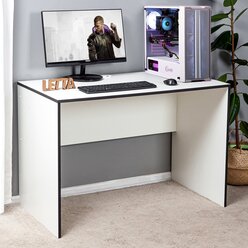 Игровой стол / Геймерский стол / компьютерный письменный Orion белый/черная кромка 109х74,6х60