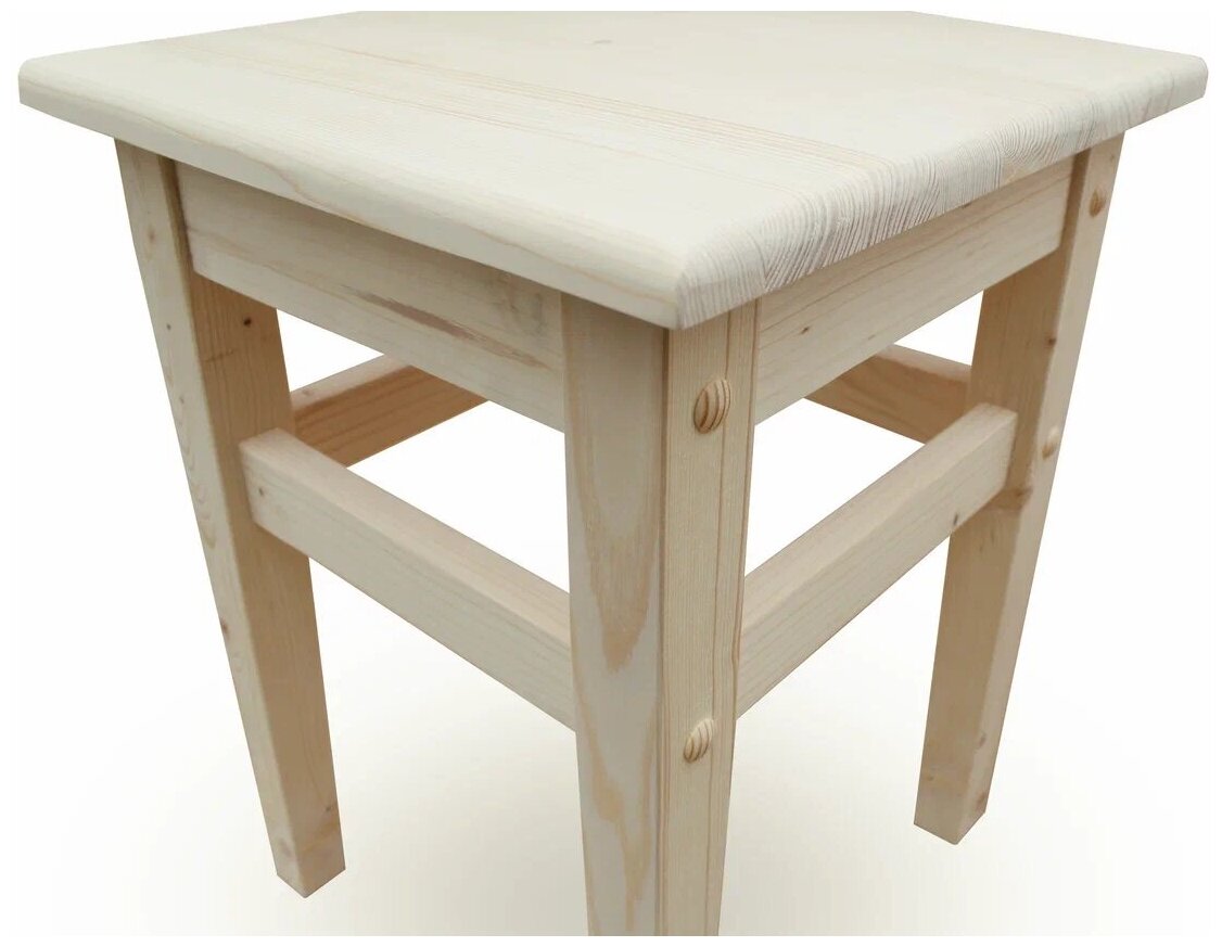 Комплект обеденной мебели из дерева (стол 0,9м + 2 табурета) КМО-11 (без покраски) - фотография № 13