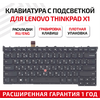 Клавиатура (keyboard) MQ6-84US для ноутбука Lenovo ThinkPad X1 carbon Gen 3 2015, черная c подсветкой - изображение