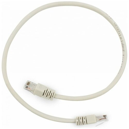 Патч-корд UTP Cablexpert PP6U-0.5M кат.6, 0.5м, литой, многожильный (серый) vention патч корд прямой ethernet utp cat 6 rj45 сетевой кабель для ноутбука роутера кабель локальной сети длина 1 5 м цвет серый