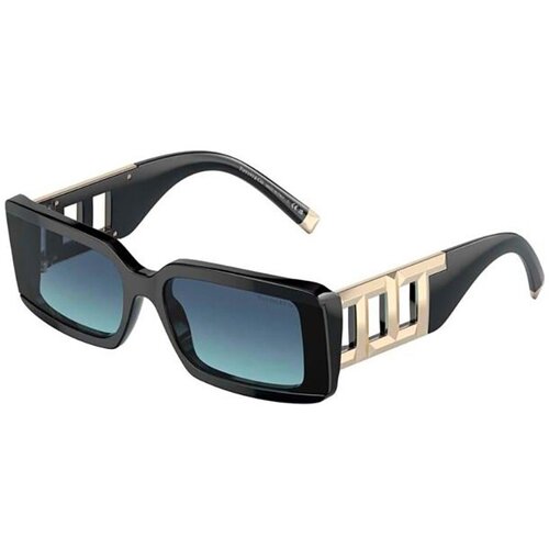солнцезащитные очки luxottica прямоугольные оправа пластик градиентные с защитой от уф синий Солнцезащитные очки Tiffany, черный
