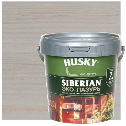 ЭКО-лазурь для дерева Husky Siberian полуматовая, антик 0,9л