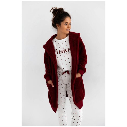 фото Халат sensis, размер s/m, бордовый, красный