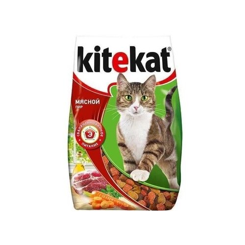 Корм сухой для кошек Kitekat мясной пир, 1,9кг