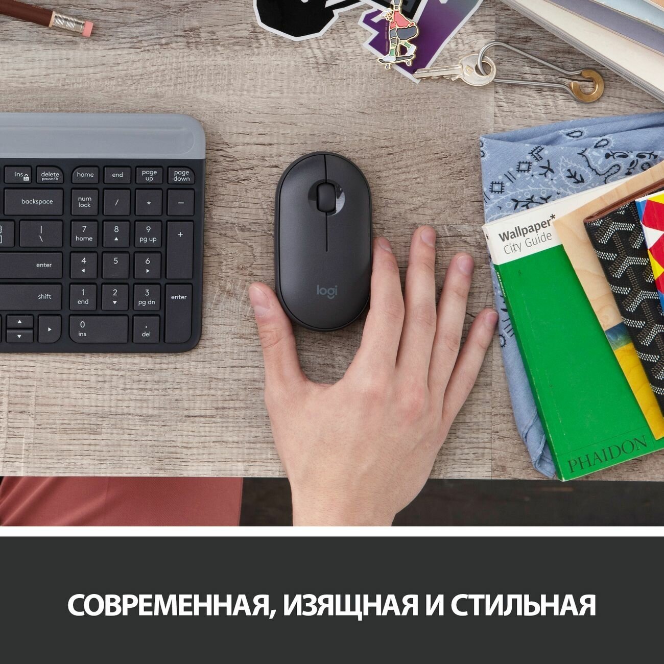 Мышь LOGITECH M350, оптическая, беспроводная, USB, розовый [910-005717] - фото №11