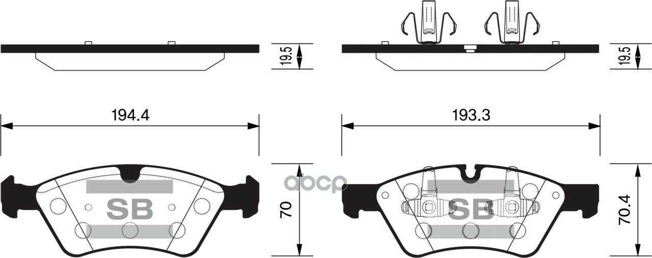 Колодки Тормозные Дисковые Sangsin brake арт. SP2189