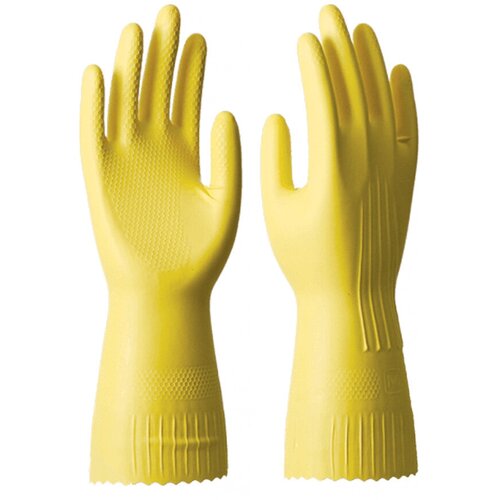 Перчатки хозяйственные латексные Спец-SB антибактериальные с хлопковым напылением размер L