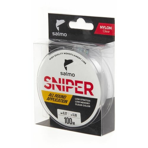 фото Леска монофильная salmo sniper clear 100/027