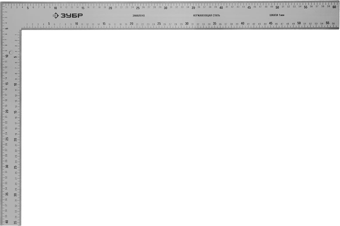 ЗУБР УПН-60 600х400 мм Нержавеющий плотницкий угольник (3434-61)
