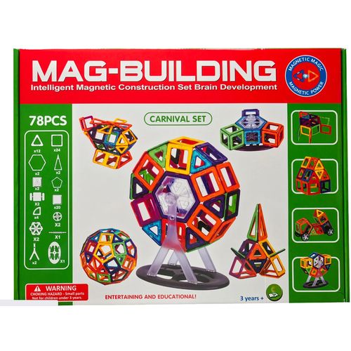 Конструктор магнитный Mag-Building Carnival GB-W78 деталей