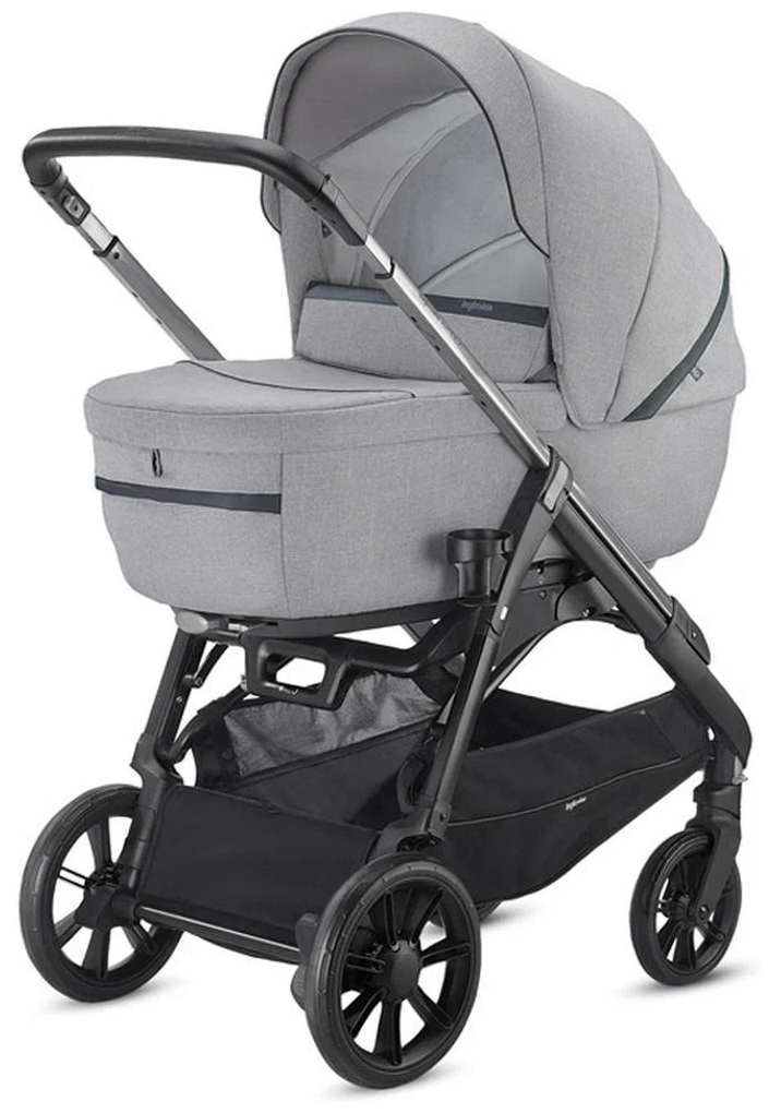 Коляска 4 в 1 Inglesina Aptica System Quattro на шасси Aptica Black (AA70N0SLG + AE70N0000) Silk Grey