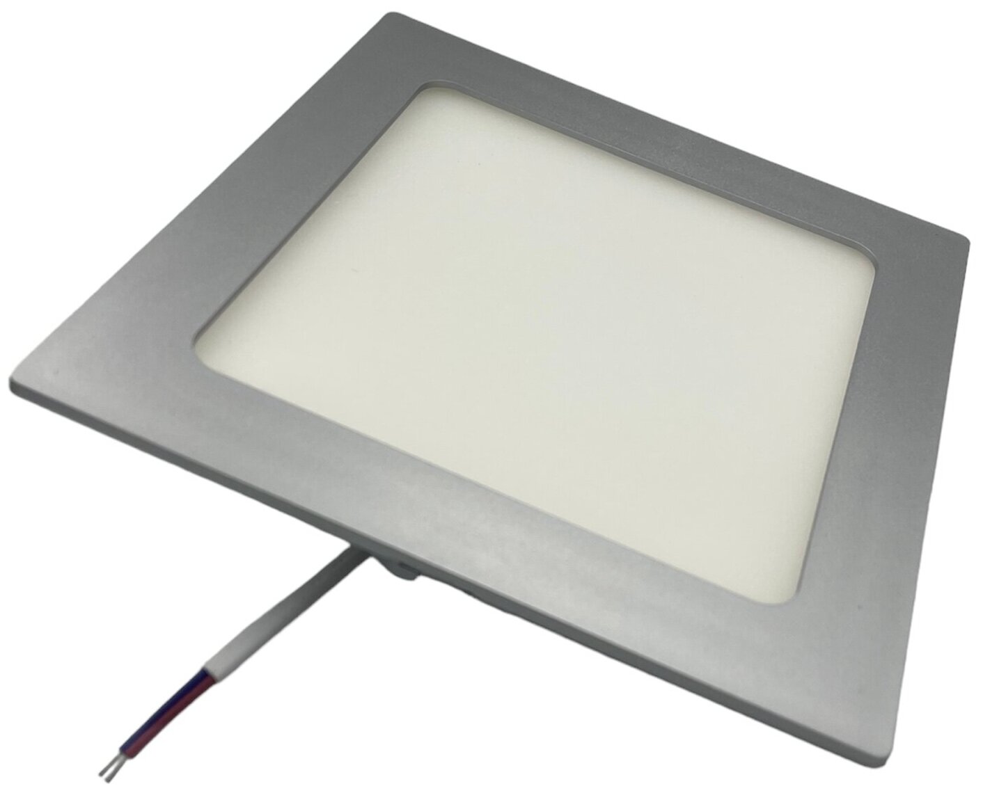 Встраиваемый термопластиковый светильник серый квадратный 18Вт холодный 6000К