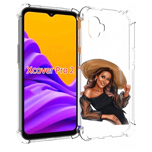 Чехол MyPads Девушка-в-боди женский для Samsung Galaxy Xcover Pro 2 задняя-панель-накладка-бампер