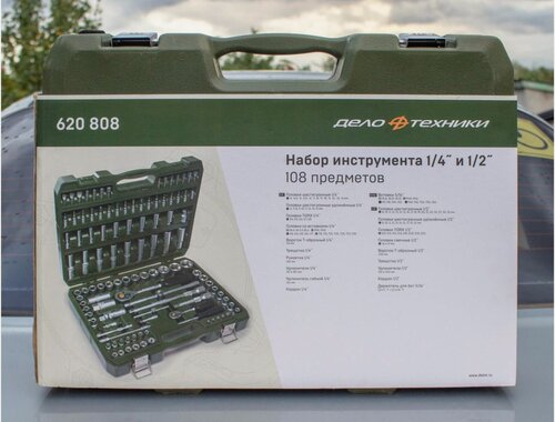 Изображение товара Набор инструмента Дело Техники 108 Пр. в кейсе, 1/4" и 1/2", сталь