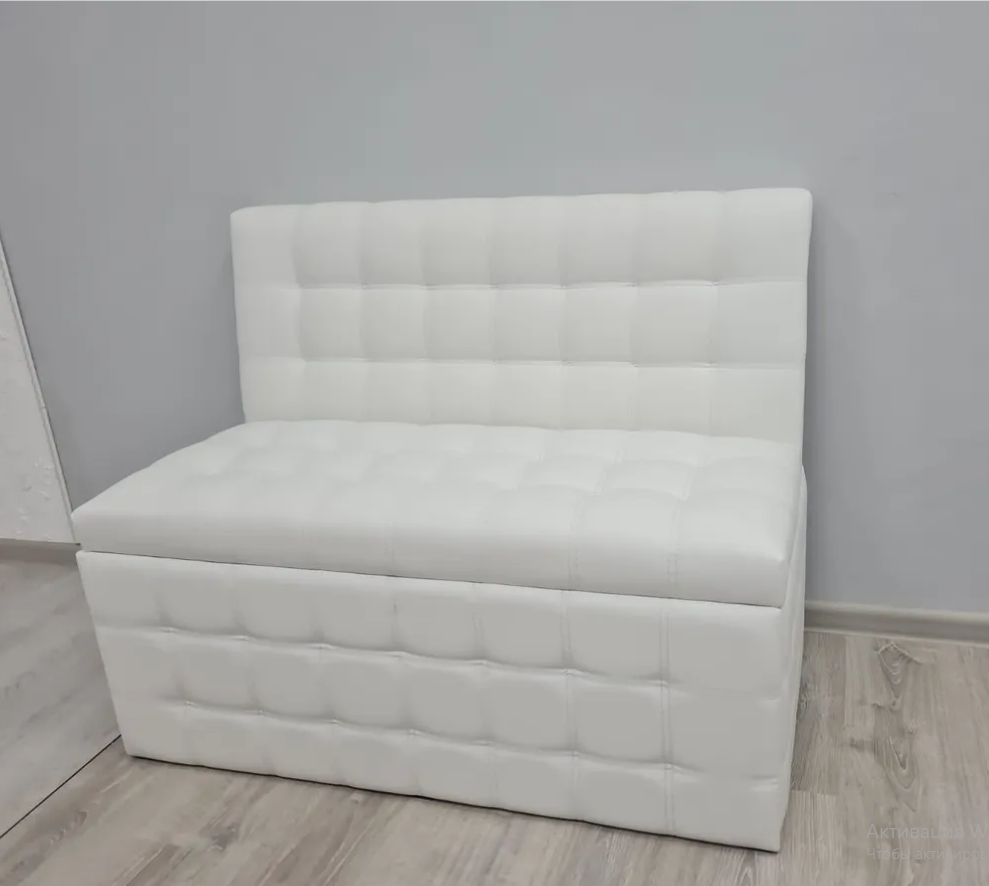 Прямой диван Темпо BONMEBEL КЗ Белый, механизм Не раскладной, 102х56х80 см