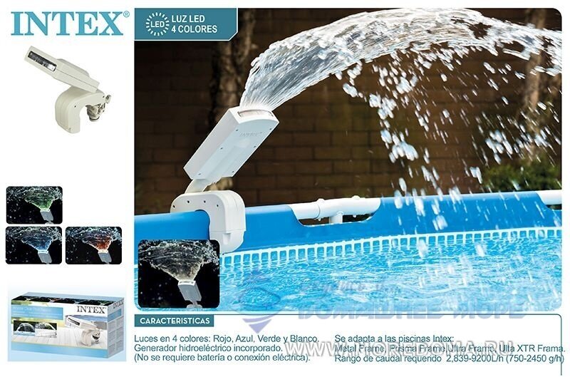 28089 Фонтан-разбрызгиватель с цветной LED подсветкой INTEX. — фото 1