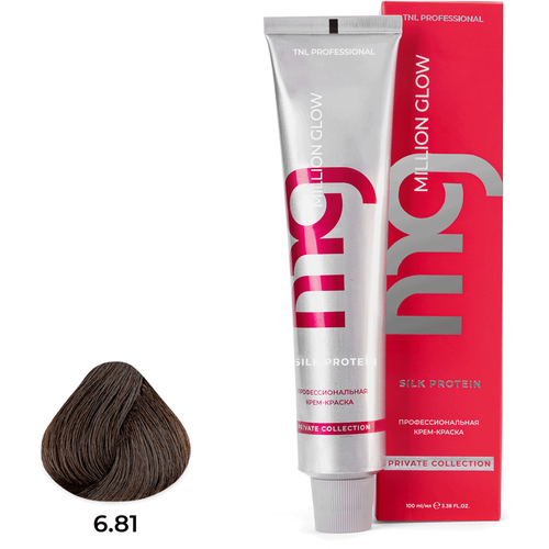 TNL MILLION GLOW PRIVATE COLLECTION SILK PROTEIN крем-краска для волос 6.81 100МЛ