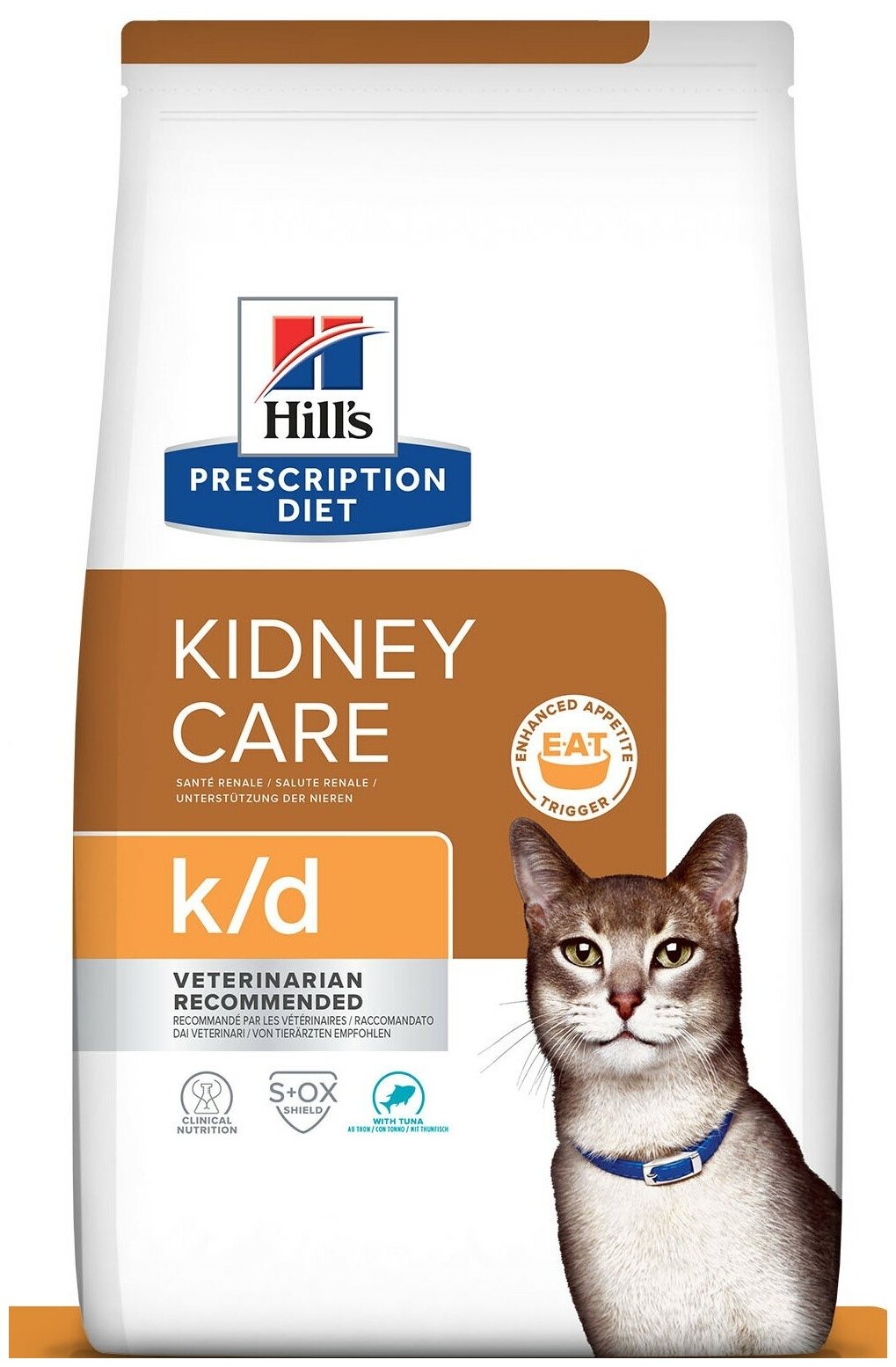 Сухой диетический корм для кошек Hill's Prescription Diet k/d Kidney Care при профилактике заболеваний почек, с тунцом 1,5 кг