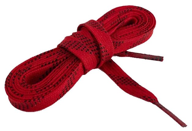 Шнурки для коньков с пропиткой Elite красные/черные (274см) - фотография № 2