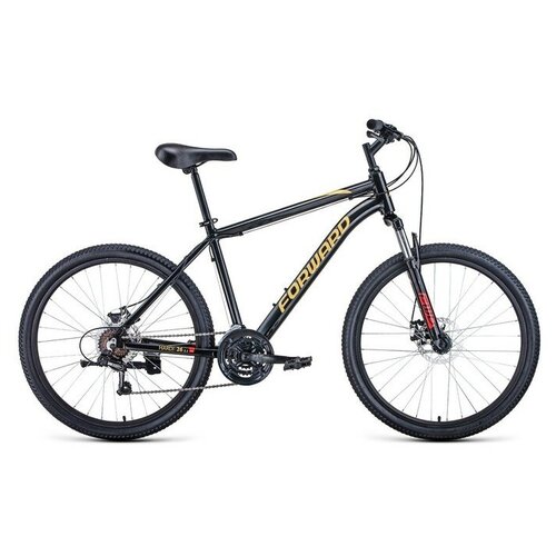 Горный велосипед Forward Hardi 26 2.1 D, год 2022, цвет Черный-Желтый, ростовка 18