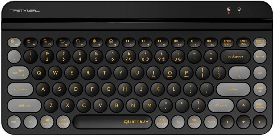Клавиатура A4TECH Fstyler FBK30, USB, Bluetooth/Радиоканал, черный серый [fbk30 blackcurrant]