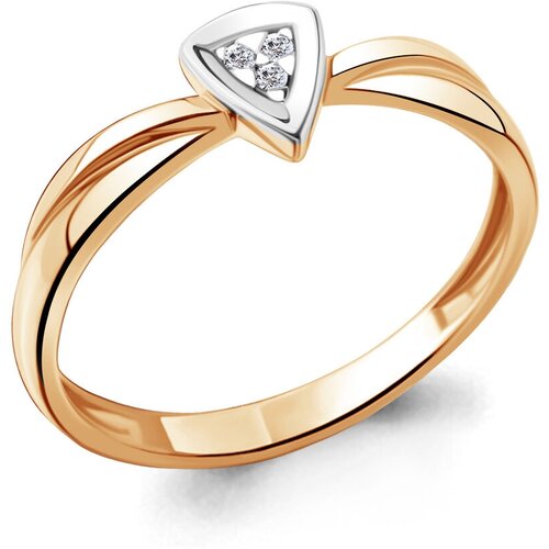 фото Золотое кольцо aquamarine 963970к с бриллиантом diamant-online