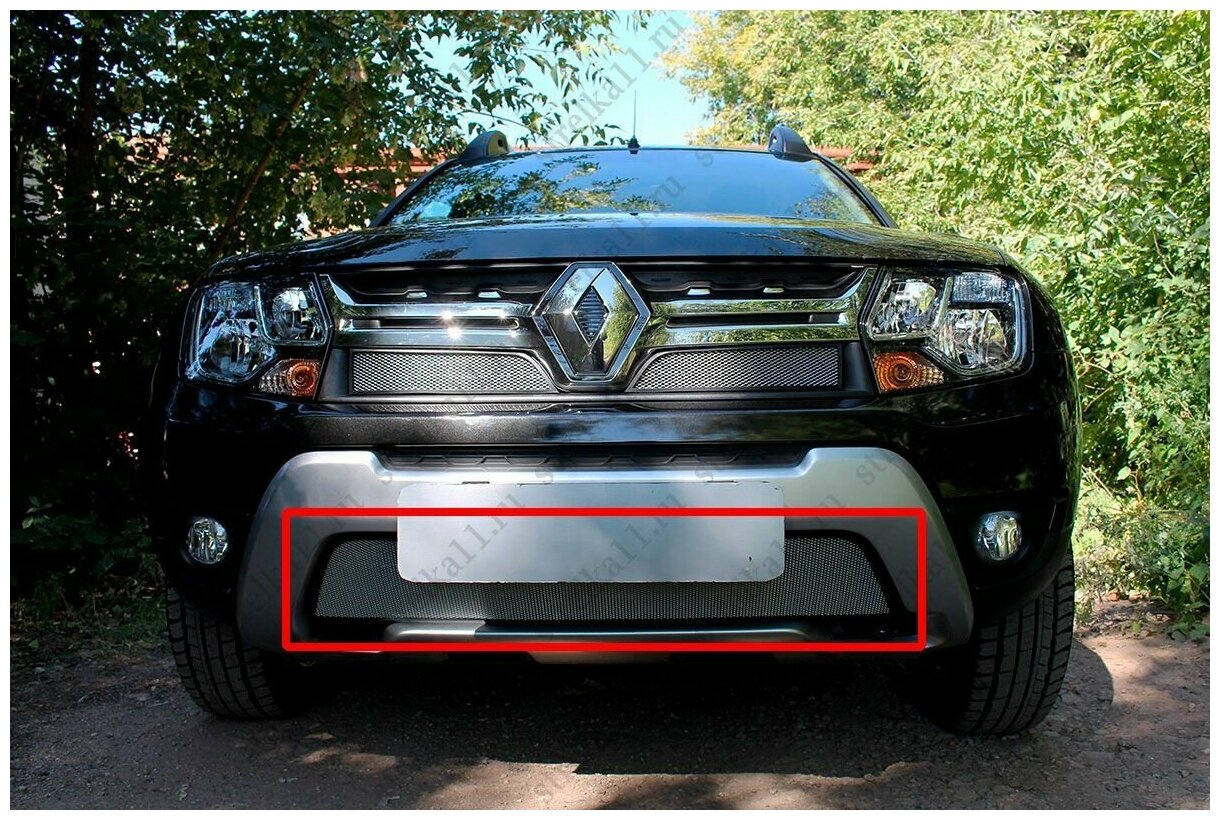 Защитная сетка решетки радиатора Renault Duster 2015-2020 (I рестайлинг)