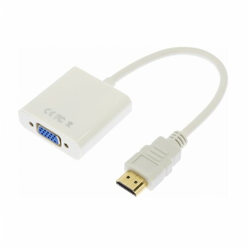 Переходник (адаптер) HDMI-VGA, 0.2 м, белый переходник адаптер mikrotik rbgpoe 0 46 м белый