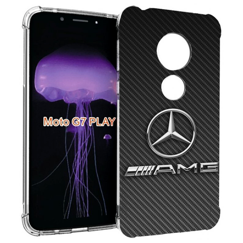 Чехол MyPads мерседес амг мужской для Motorola Moto G7 Play задняя-панель-накладка-бампер