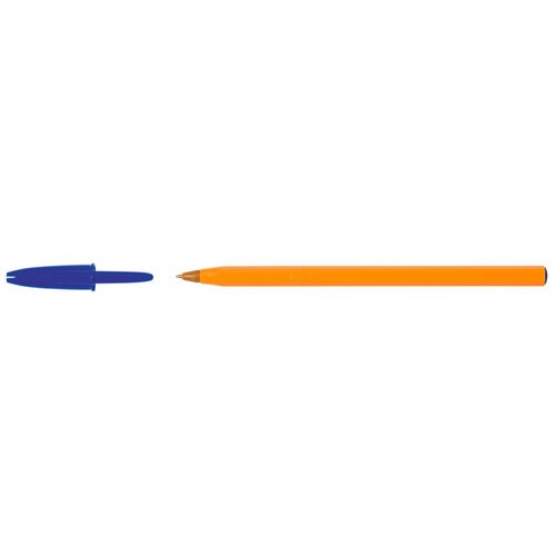 Ручки шариковые набор / комплект Bic Orange, 20 штук, Синяя, корпус оранжевый, 0,8мм, линия 0,3мм, 880485