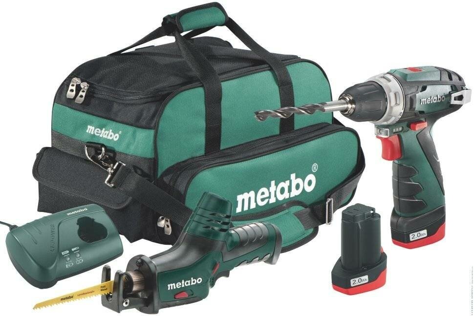 Набор аккумуляторных инструмен Metabo Combo Set 2.4: винтоверт PowerMaxx BS Basic + сабельная пила PowerMaxx ASE 685056000