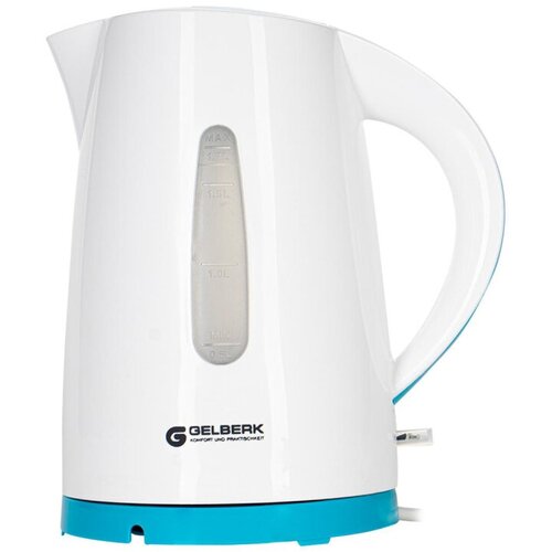 Чайник GELBERK GL-461 белыйбирюза 17л пластик 231200₽
