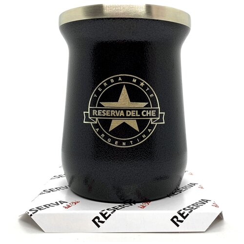 Сосуд (калабас) для мате металлический, 270 мл, черный