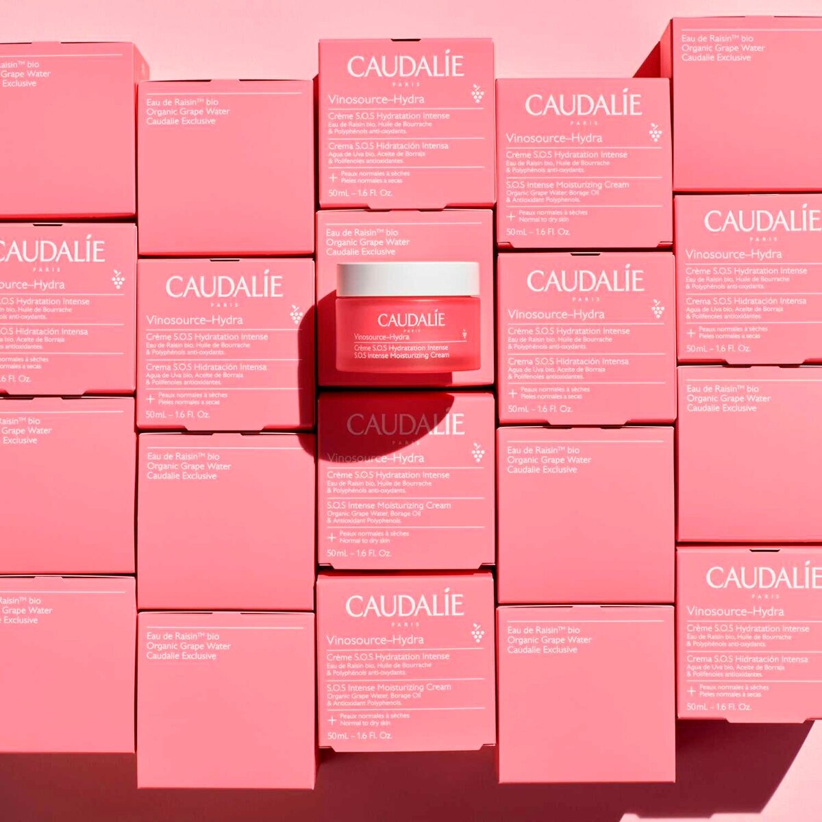 CAUDALIE Vinosource-Hydra Крем для лица интенсивно увлажняющий S.O.S, 50 мл