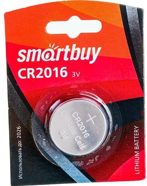 Литиевый элемент питания Smartbuy CR2016, 1 шт.