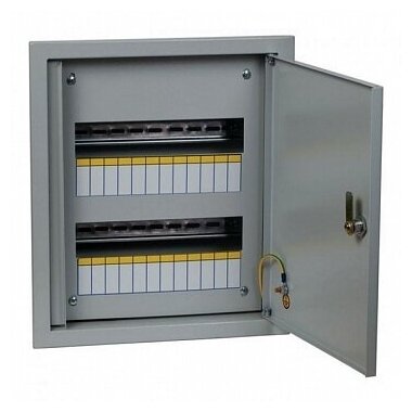 Распределительный шкаф PROxima 24 мод, IP31, встраиваемый, металл, серая дверь | код. mb11-24 | EKF (5шт. в упак.)