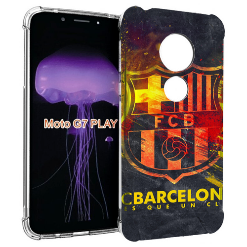 Чехол MyPads Барселона мужской для Motorola Moto G7 Play задняя-панель-накладка-бампер