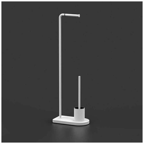 Стойка напольная Sonia Nomad 176243 с ершиком и бумагодержателем, белый матовый