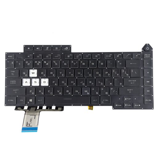 Клавиатура для Asus G513QE с подсветкой pn 90NR05I1-M01570 4765₽