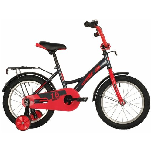 фото Велосипед foxx brief 16" (2021) (велосипед foxx 16" brief красный, сталь, тормоз нож, крылья, багажник, полная защ.цепи)