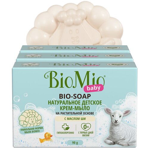 BioMio BABY. BIO CREAM-SOAP Детское крем-мыло (х3), 90 г