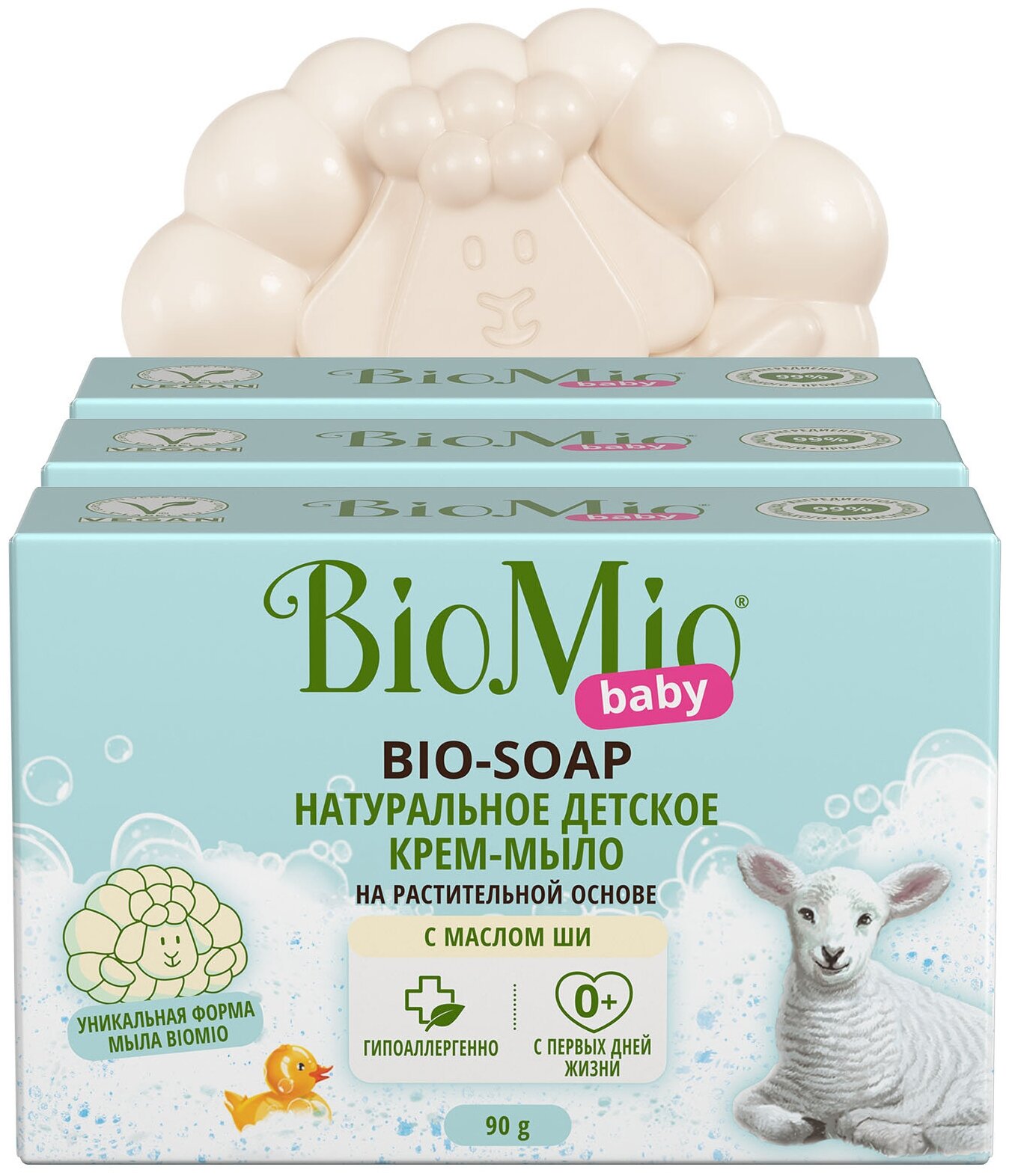 BioMio BABY. BIO CREAM-SOAP Детское крем-мыло (х3) 90 г