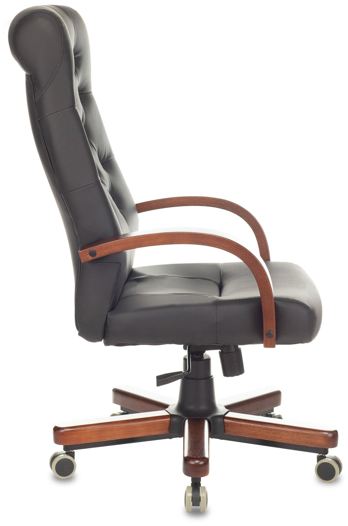 Кресло руководителя Бюрократ T-9928WALNUT/ECO, обивка: эко.кожа, цвет: черный - фото №6