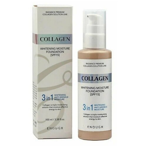 Основа тональная с коллагеном Enough Collagen Foundation 3 in 1 оттенок №21